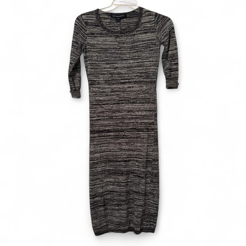 French-connection Women's Grey and Black Dress